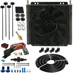 26 ROW ENGINE TRANSMISSION OIL COOLER FAN 6AN IN-LINE HOSE THERMOSTAT SWITCH KIT