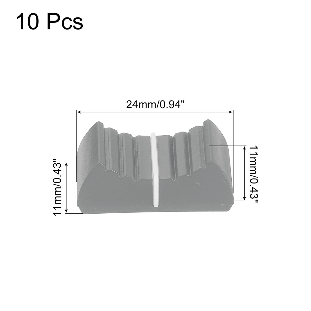 uxcell 4x1mm Gray White Potentiometer Knobs 10Pcs