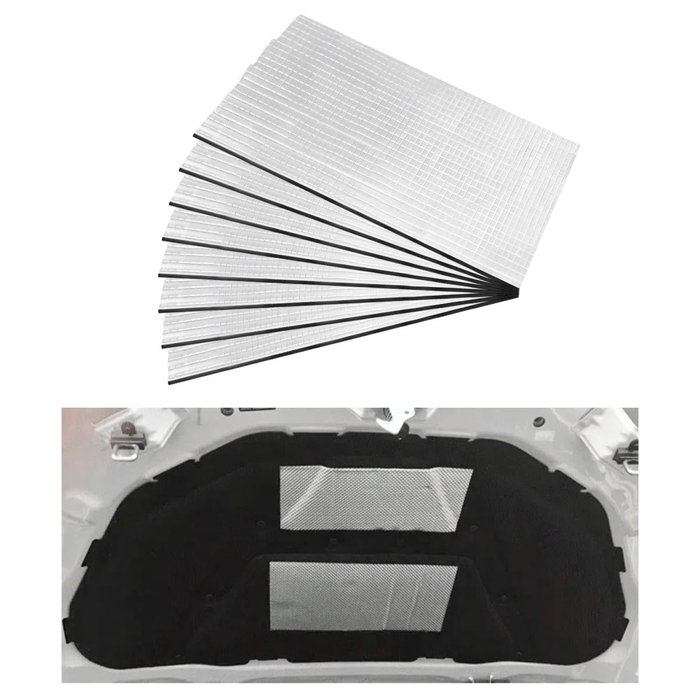 8 PCS Car Sound Deadening Mat, 197 mil 8.7 sqft Aluminum Foil Finish Heat Ins…