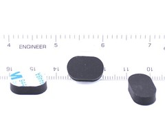 1/2″ x 3/4″ x 1/4″ Peel & Stick Oval Silicone Rubber Feet Audio Repair Pads
