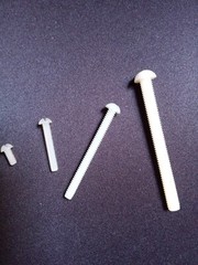 PLastic Nylon Slotted Round Head Machine Screws Packs of 25