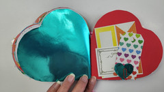 Handmade Junk Journal Heart Shaped Valentine’s – Flamingo
