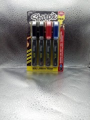 Sharpie Pro Fine Tip Permanent Marker 4 Pack Marks on Wood, Metal, PVC, Concrete