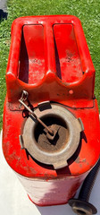 Vtg USMC Military 5 Gallon Metal Gas Can Red Jerry Can w/Flexible Cap Spout (B)