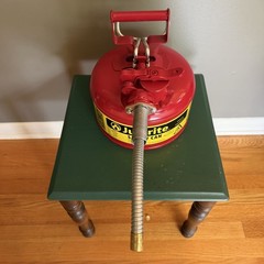 Justrite AccuFlow Type II Red Metal Safety Can with Flexible Metal Spout