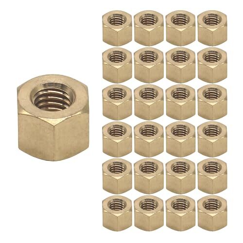 HFS(R) Thread Hex Nuts 3/8″-16, Solid Brass Hex Nut (25PCS/Pack)