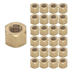 HFS(R) Thread Hex Nuts 3/8″-16, Solid Brass Hex Nut (25PCS/Pack)