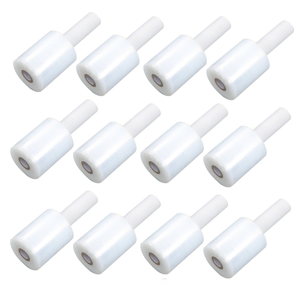 12 Rolls 5 Inch x 1000 FT Stretch Shrink Film Hand Wrap With Handle
