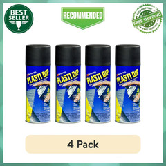 4 PK Plasti Dip Matte Black Spray Paint, 11oz, Rubberized Removable Rim Coating