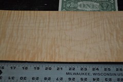 Curly Maple Raw Wood Veneer Sheet 6 x 49 inches 1/42nd 2306-05