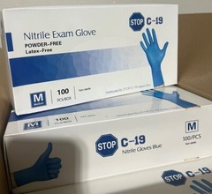 Stop C-Disposable Nitrile Exam Gloves (Medium 100 Count)