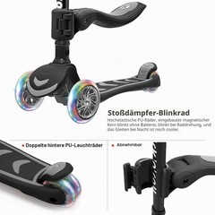Kicknroll Scooter Kids 3 Years, Children Scooter 2in1 with Seat, Foldable Slide…