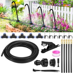 1-Set Drip Irrigation System, 20Ft 5/16″ Hose Garden Watering Misting System …
