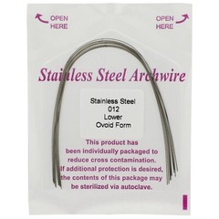 alambre de ortodoncia NiTi 014 16×22 Stainless Steel Round Rectangular Natural