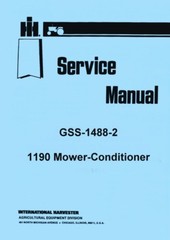 For Case IH Mower Conditioner 1190 Service Manual GSS-1488