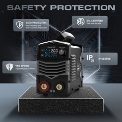 200A 110V/220V Stick Welder, MMA/ARC/Lift TIG Welding Machine with LCD Display