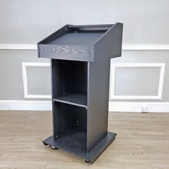 23x22x48″ Black Wood Deluxe Podium Embassy Church Puplit Lectern Hostess Desk