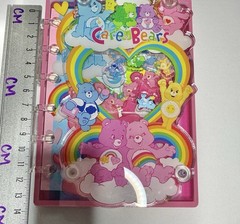 Care Bears Illustrated Plastic Cover A7 Blank Journal Diary Pink Rainbow Clouds