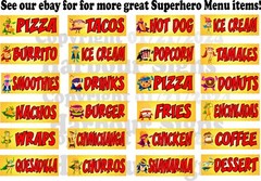 New Listing Smoothies DECAL Food Truck Concession Vinyl Sticker Superhero Menu