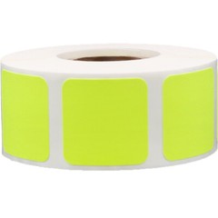 Square Stickers | 1″ Inch Wide | 500 Pack | Pick One Color