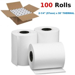 100 Rolls 2 1/4 x 50” Thermal Paper Cash Register Credit Card POS Receipt Paper