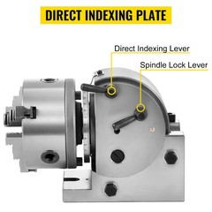 Dividing Head Precision BS-4in/5in/6in 3-Jaw Indexing Head Tailstock Chuck Tool