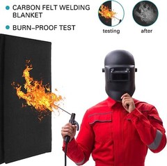 39” x 48” Carbon Felt Welding Blanket Fabric Fire Retardant Protective Mat
