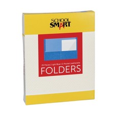 Extra-Large Folders with Pockets 9 x 12 Inches Light Blue Pack of 25