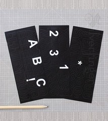 500+ Characters 1” VINYL LETTERS + NUMBERS Lettering Label Stickers Black Decals