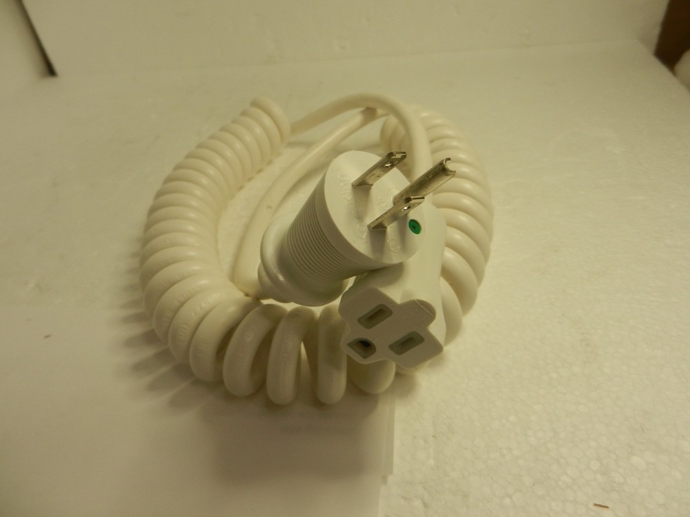 KORD KING HOSPITAL GRADE 3 PRONG COILED POWER CORD EXTENTION INDUSTRIAL 5-15p