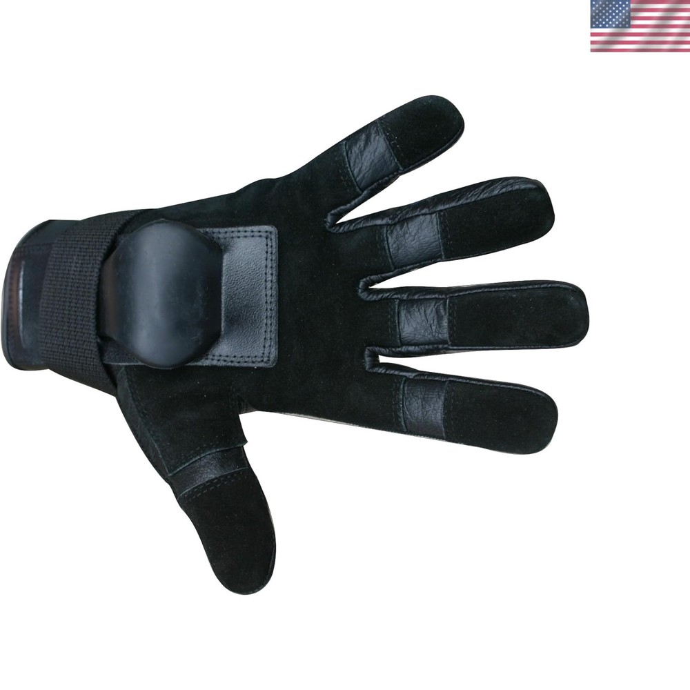 Hillbilly Wrist Guard Gloves – Full Finger Black, Large