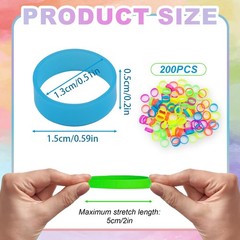 200 PCS Silicone Small Rubber Bands – 0.5 Inch Colorful Small Elastic Rubber …