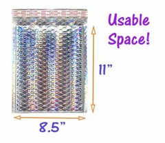 8.5×12″ Metallic Bubble Mailers Pink, Teal, Black, Holographic, 8×12 Envelopes