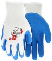 Memphis 9680 Flex-Tuff Cotton/Poly w/Blue Textured Latex, Size Medium (12 Pair)