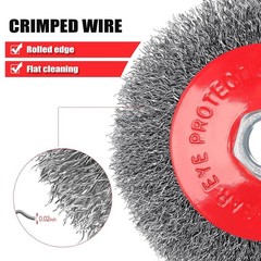 12 Pack Wire Wheel Brush for Angle Grinder, 6Pcs 4” Wheel Brushes, 6Pcs 3” Cup B