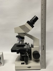 OMAX Binocular Compound Microscope w/ Mechanical Stage 4 With Camera. Read. Y4