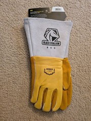 Black Stallion 850L Welding Gloves. Nomex Lined Elkskin Stitch. Size Large. NEW