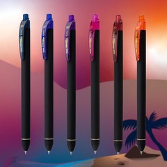 EnerGel Kuro Shades of Dusk, Retractable Liquid Gel Pen, Assorted Ink Colors,