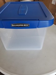 Bankers Box Heavy Duty Plastic File Box with Hanging Rails, Letter/Legal, 1 Pack