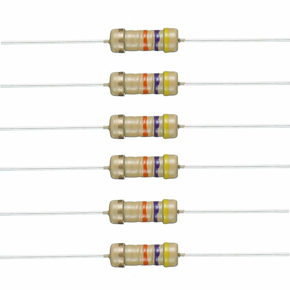 10 Pack~100PACK 4.7k Ohm Ω 5% Tolerance 1/4W 0.25 Watt Carbon Film Resistor