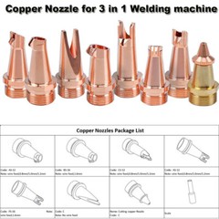 7pcs Laser Welding Nozzle +1 pc 70mm Scale Tube for Handheld Welder Wire w/box