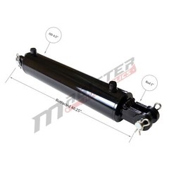 Hydraulic Cylinder Welded Double Acting 4″ Bore 30″ Stroke Clevis End 4×30 NEW