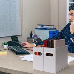 File Box for Hanging File Folders Collapsible Cardboard Box Filing Organizer