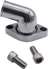 15° Swivel Water Neck Fits Polished Aluminum Thermostat Housing Color: silver