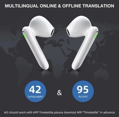Timekettle WT2 Edge W3 Ai Translator Earbuds White 40 online 8 offline Fish Card