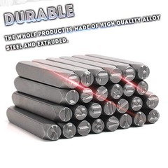 Number and Letter Stamp Set 36 Piece – 1/16″ (1.5mm) Hardened Carbon Steel