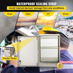 Sealed Fiberglass Case 60x40x23cm Dust and Water Resistant