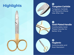 Curved Crown Collar Cutting Scissors 4.25″ ARTMAN