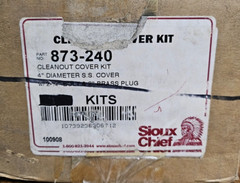 Sioux Chief 873-240 Cleanout Cover Kit 4″ dia. w/Bolt & 2″ Brass Plug (Lot of 3)