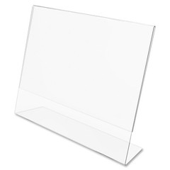 Dazzling Displays 10 Acrylic 11″ x 8-1/2″ Slanted Sign Holders